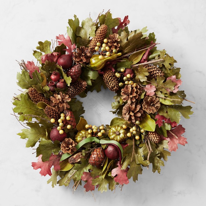 Greens & Pomegranate Live Wreath