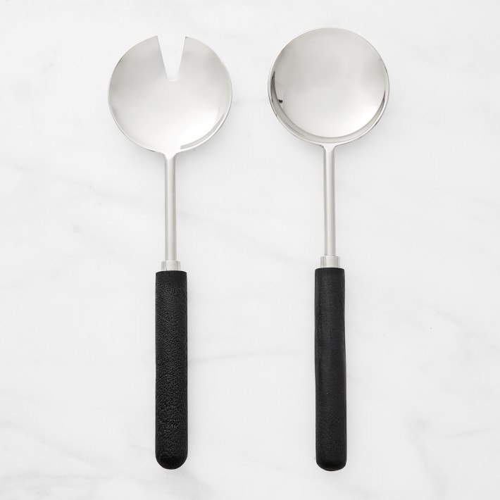 Black Wood Salad Servers