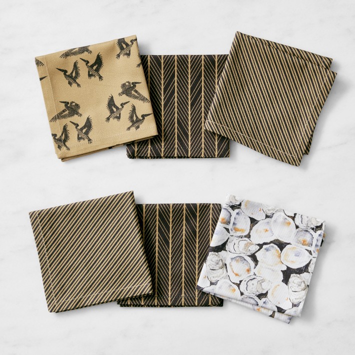 x Billy Reid Cocktail Napkins, Set of 6
