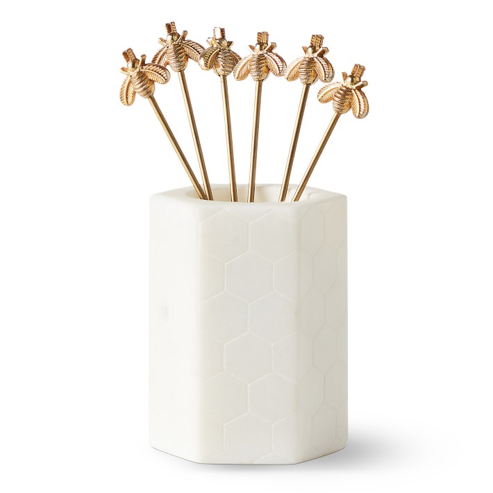 Marble & Brass Bee Cocktail Picks