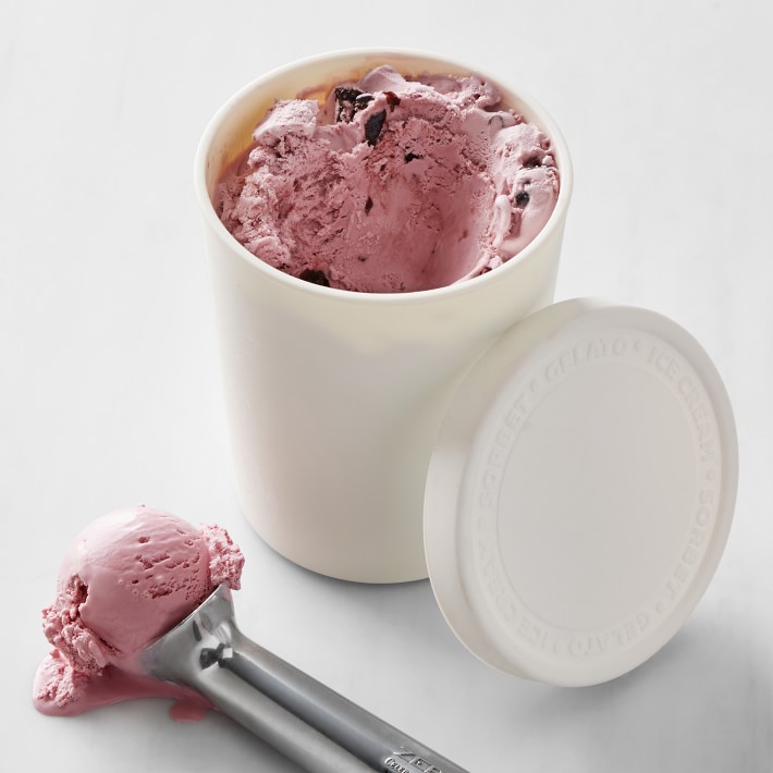 Ice Cream Storage Tub, Round, 1-Qt.