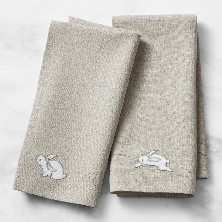 Embroidered Easter Guest Towels, Set of 2