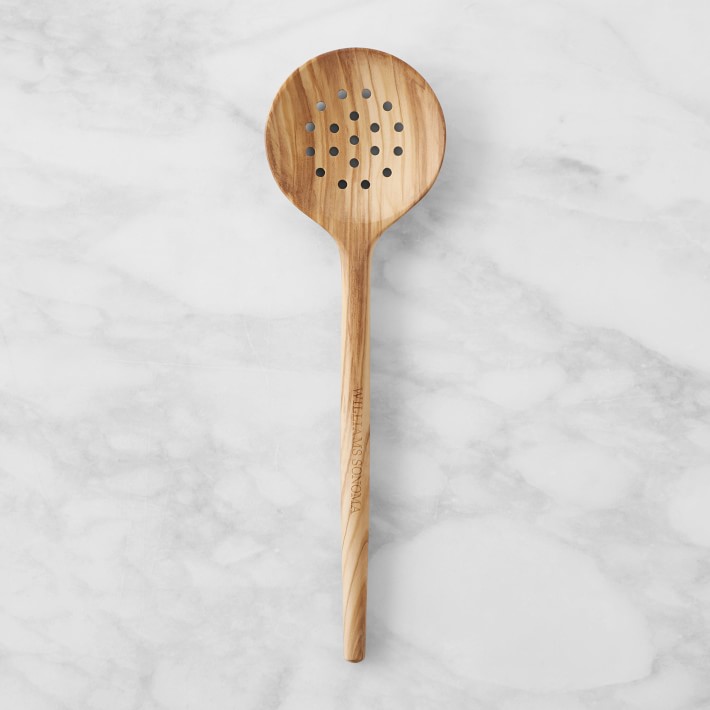 Sustainable Olivewood Straining Spoon