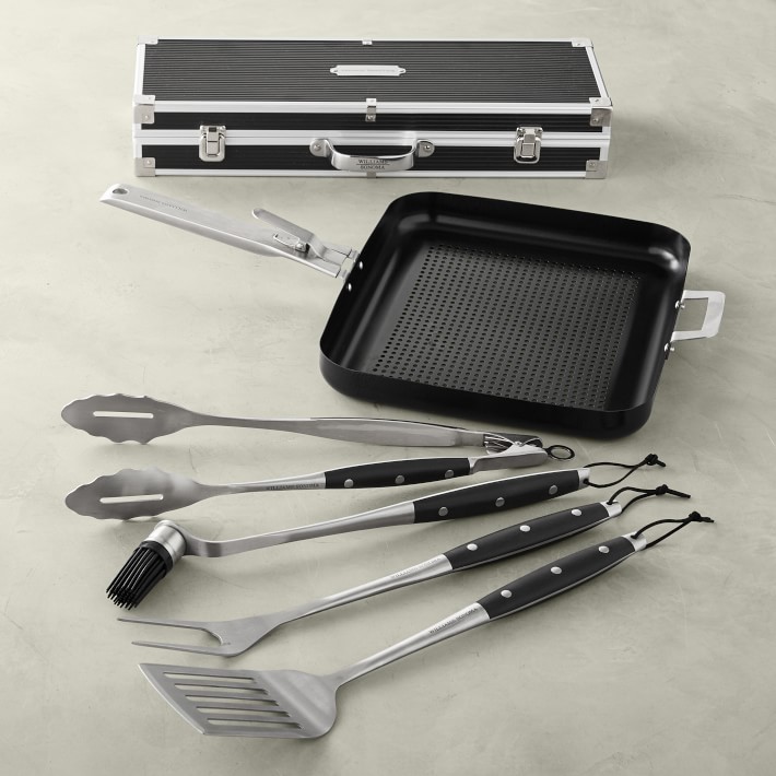 High Heat Nonstick Outdoor Rectangular Griddle and Tools Set