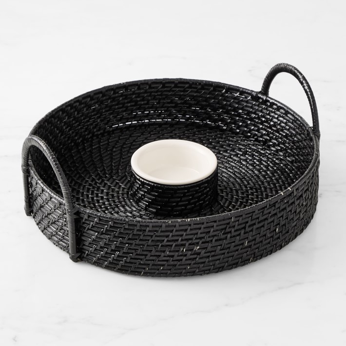 Black Hapao Chip & Dip Bowl