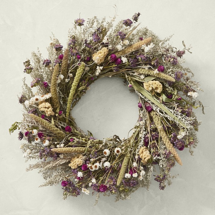 Lemon Mint Celosia Live Wreath