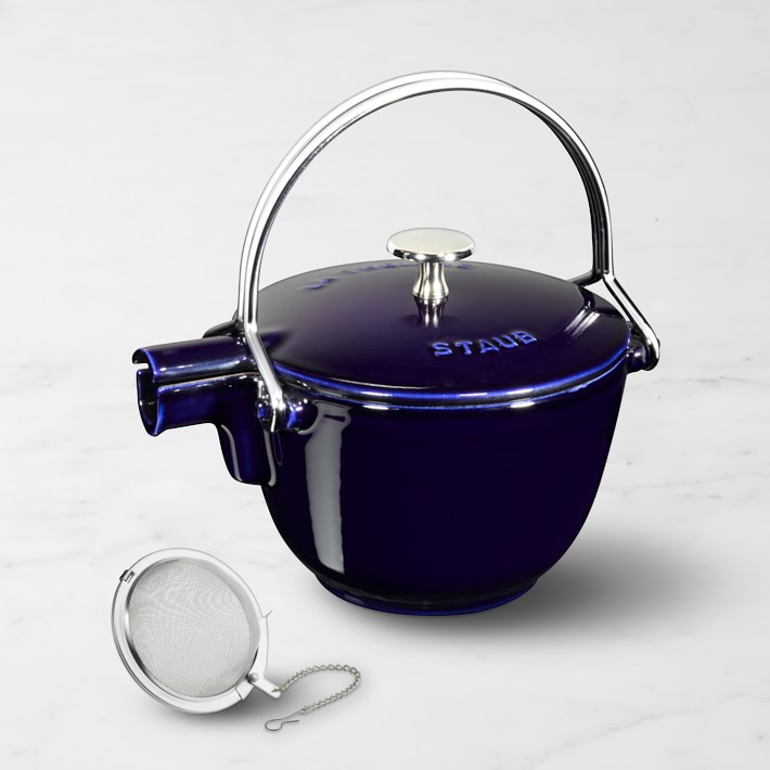 Staub Enameled Cast Iron Round Teakettle