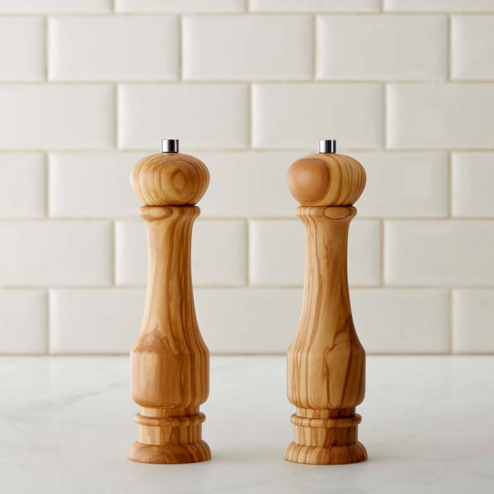 Traditional Salt & Pepper Mills, Olivewood