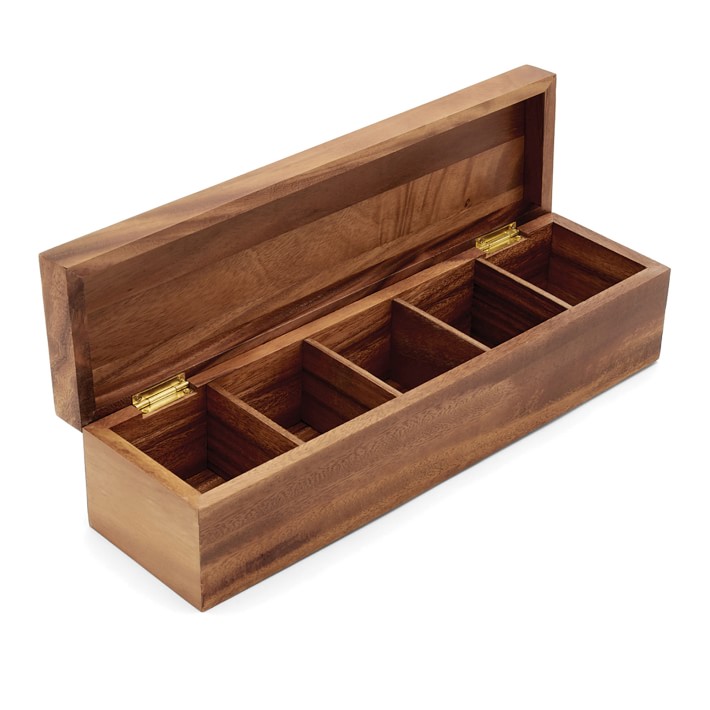 Ironwood Gourmet Townhouse Tea Box, Acacia Wood