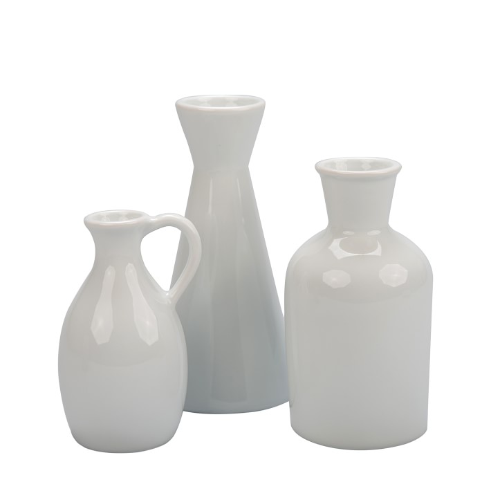 Ceramic Porcelain Vases, Set of 3