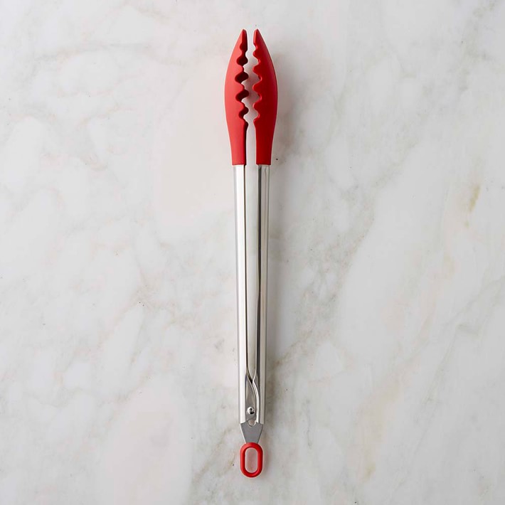Stainless-Steel Silicone Pasta Tongs