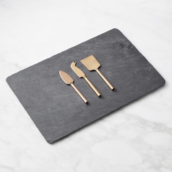Brooklyn Slate Cheese Board with Cheese Knives