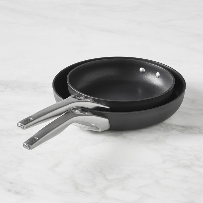 Calphalon Premier Space-Saving Hard-Anodized Nonstick Fry Pan Set, 8" and 10"