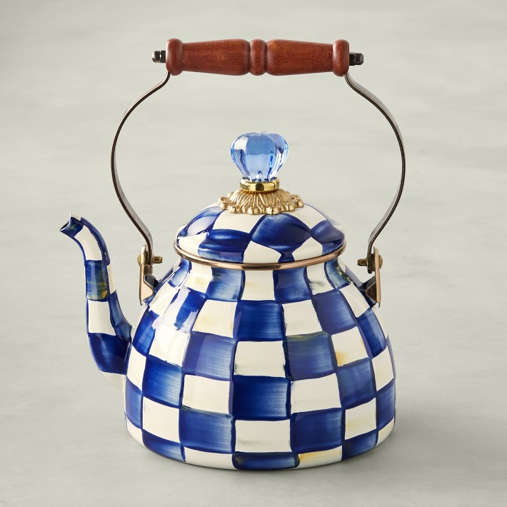 MacKenzie-Childs Royal Check Teakettle