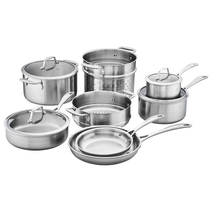 Zwilling Spirit 3-Ply Stainless Steel 12-Piece Cookware Set