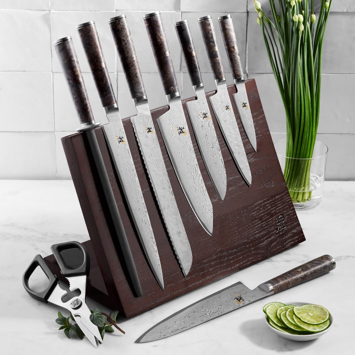Miyabi Black Magnetic Easel Knife Block, Set of 10