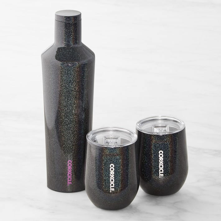 Corkcicle Insulated 25-Oz. Beverage Canteen & Stemless Wine Glass Set