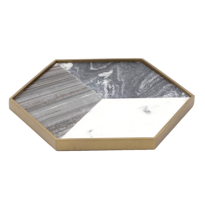 Grey Marble Decorative Tray