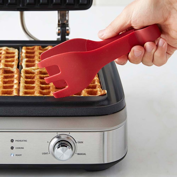 Ultimate Silicone Waffle Tongs, Red