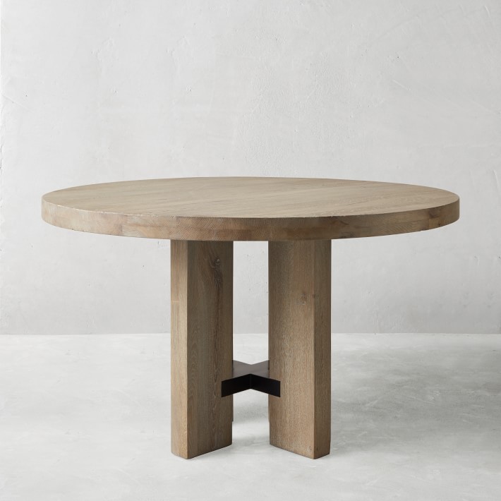 Montauk Round Dining Table & Baldwin Dining Chairs