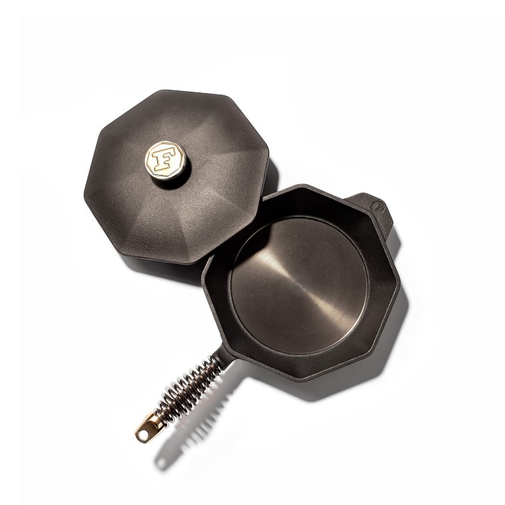 FINEX Seasoned Cast Iron Skillet Fry Pan with Lid