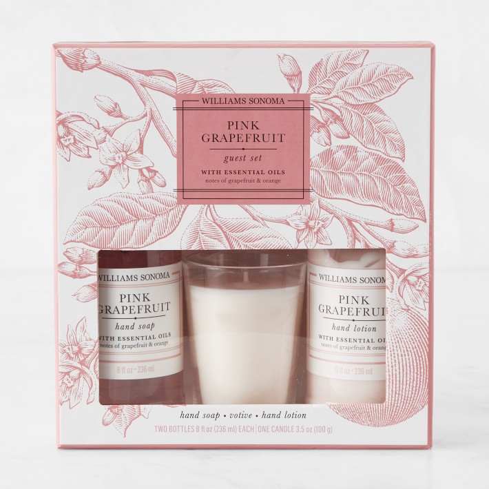 Pink Grapefruit Guest Set