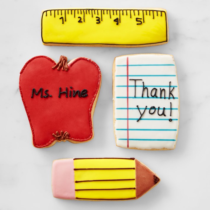 Personalized Teacher Appreciation Cookies, Set of 4