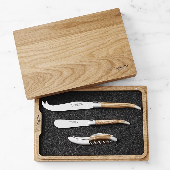 Laguiole en Aubrac Wine & Cheese Set, Olivewood