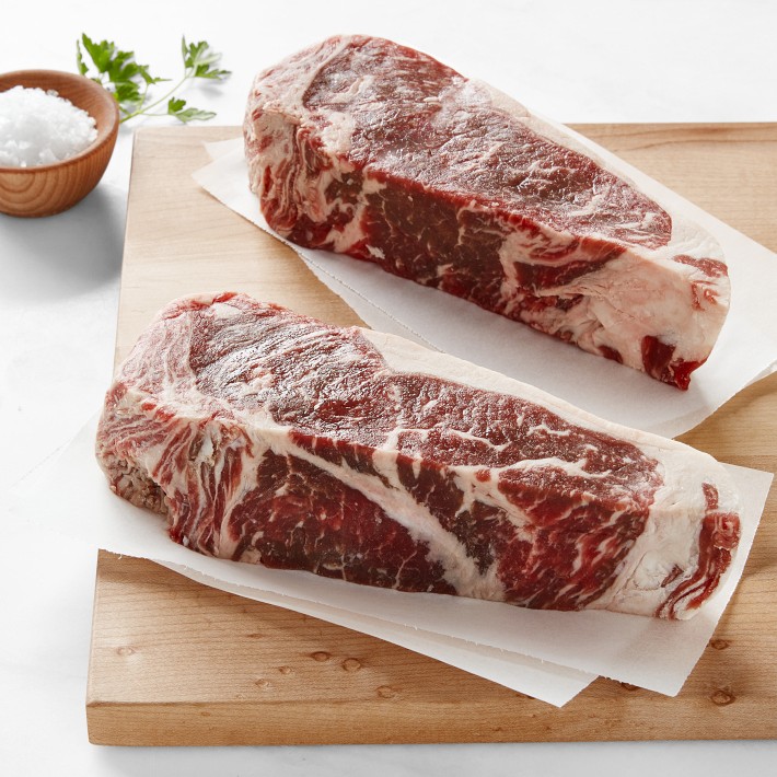 Flannery Beef Boneless New York Strip, 21 Day Aged, 14 oz, Set of 2