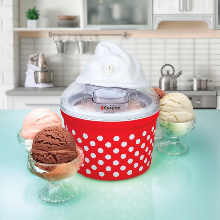 Euro Cuisine Ice Cream Maker with Glass Cups Set