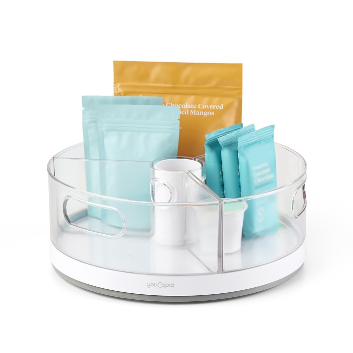 YouCopia Crazy Susan Turntable with 3 Bins