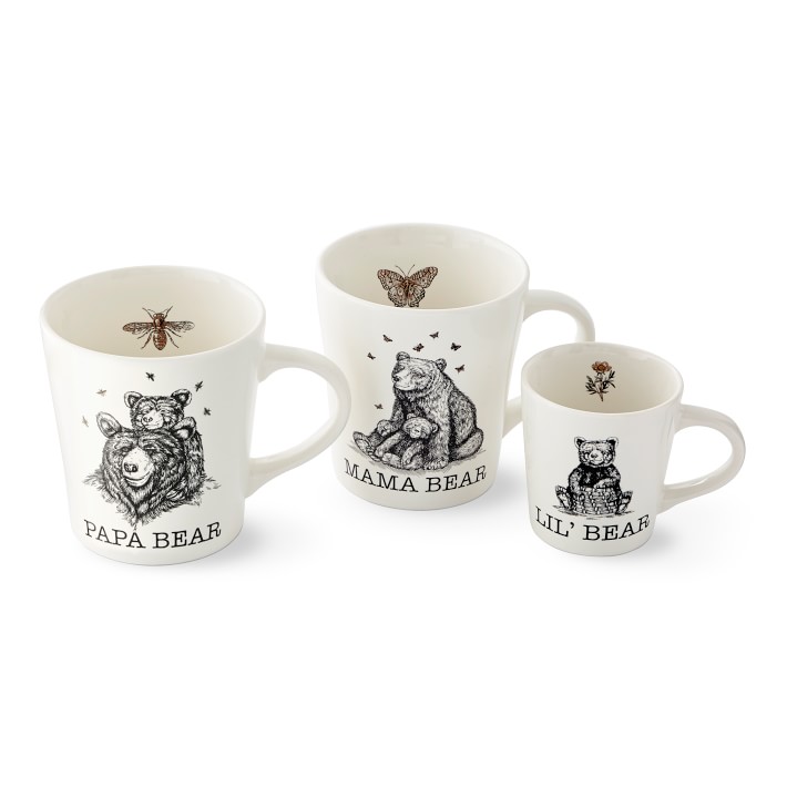 Bear Family Mugs, Set of 3