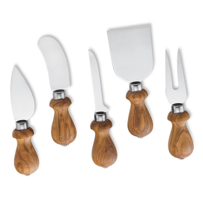 Antonini Olivewood Cheese Knives, Set of 5