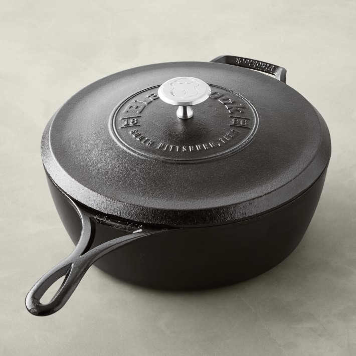 Lodge Blacklock Triple Seasoned Cast Iron Deep Saute Pan, 4-Qt.