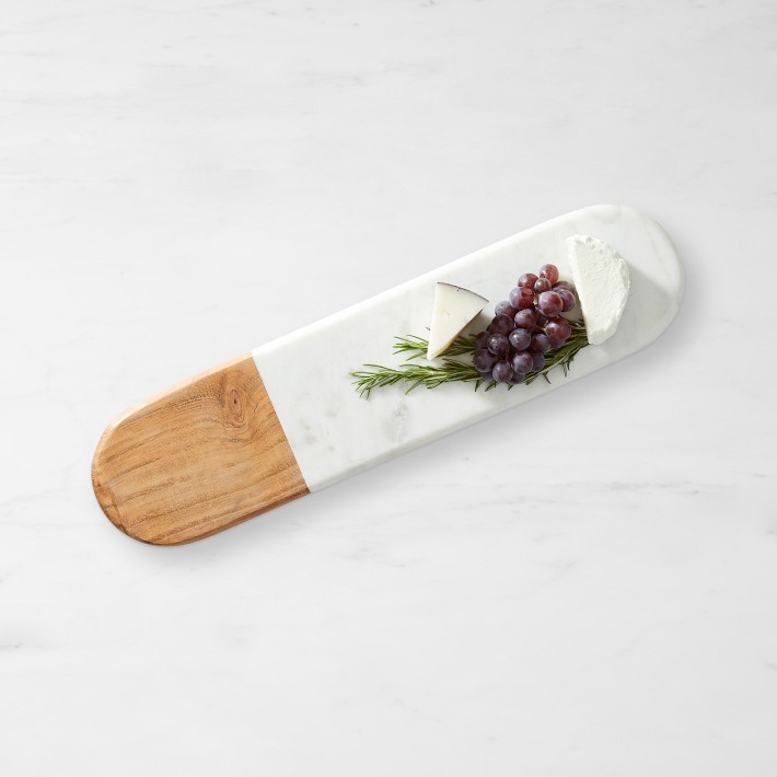 x Mark & Graham Wood & Marble Oval Cheeseboard