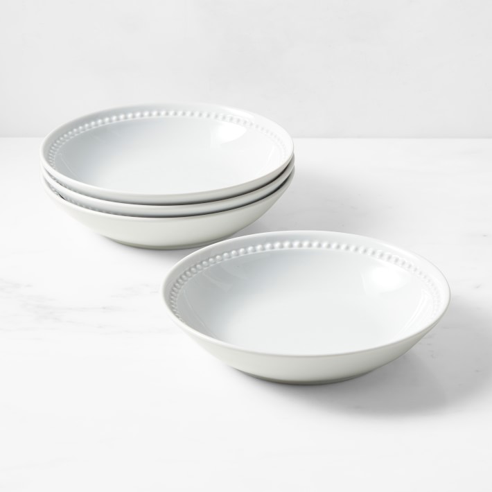 Pillivuyt Beaded Coupe Pasta Bowls, Set of 4