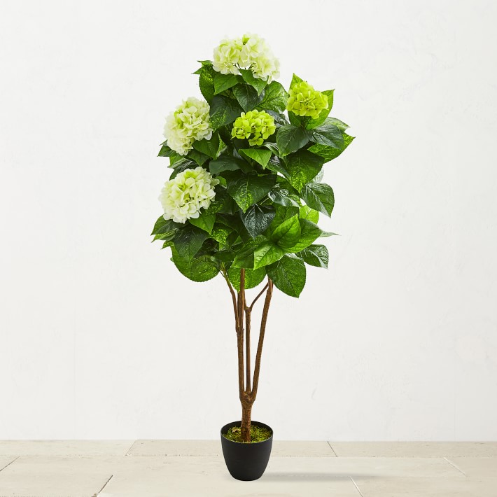 5' Faux Indoor Hydrangea Plant