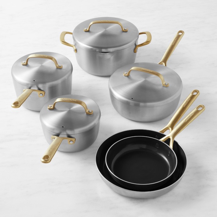 GreenPan GP5 Stainless-Steel Ceramic Nonstick 10-Piece Cookware Set