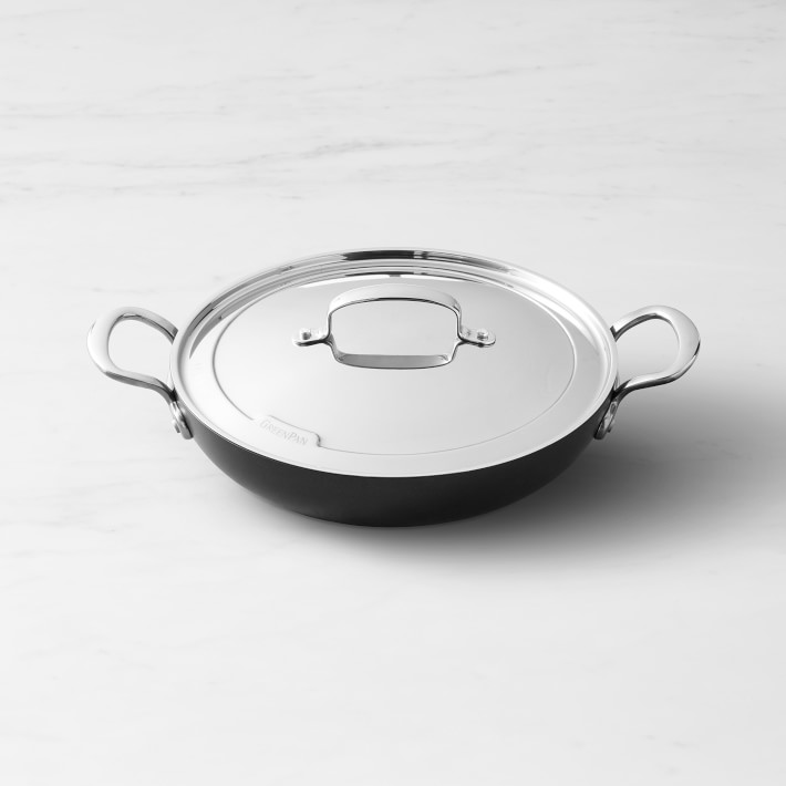 GreenPan Premiere Stainless-Steel Ceramic Nonstick Outdoor\u002FIndoor Covered Deep Skillet