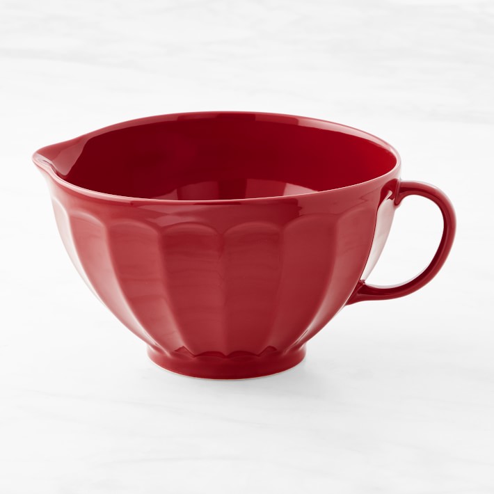 Ridged Ceramic Batter Bowl