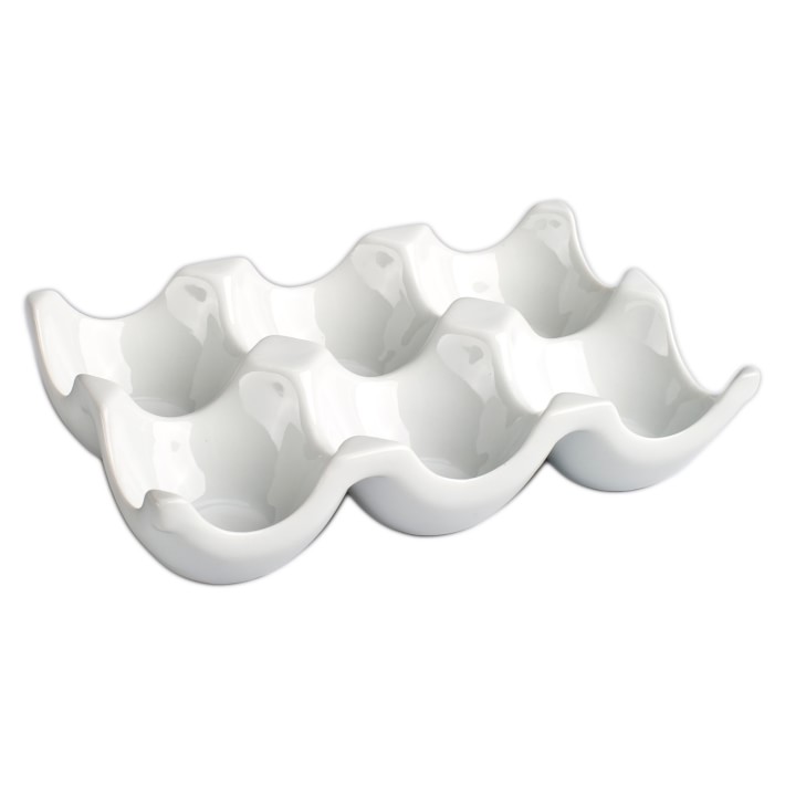Set of 4 Half Dozen Porcelain Egg Crates