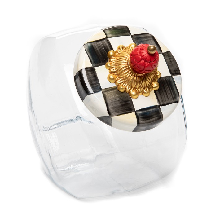 Mackenzie Childs Sweets Jar Courtly Check