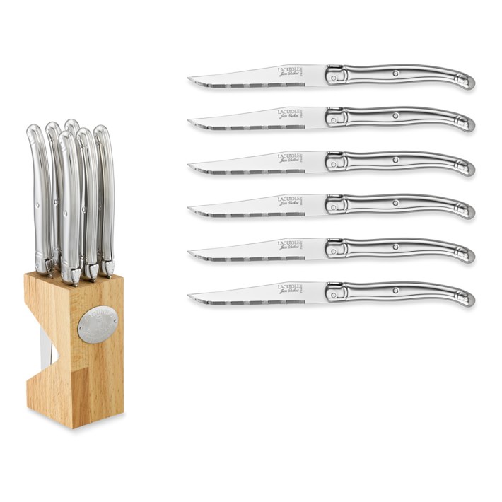 Laguiole Jean Dubost Steak Knives Block, Set of 6