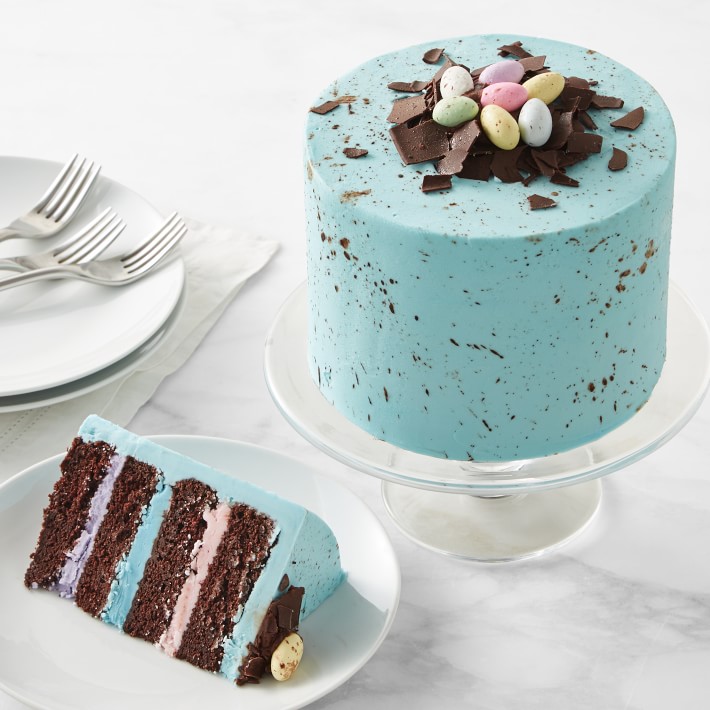 Easter Speckled Egg Four-Layer Chocolate Cake, Serves 8-10