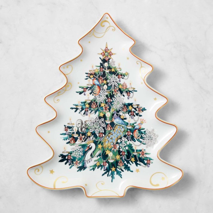 Twas the Night Before Christmas Figural Tree Platter