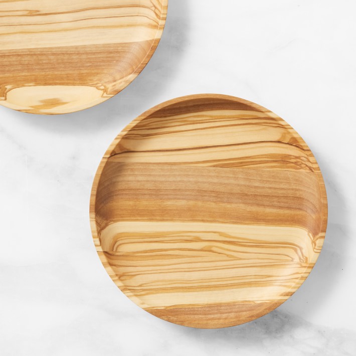 Olivewood Appetizer Plates, Set of 4