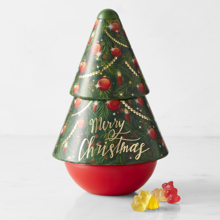Novelty Musical Tree Tin with Gummies