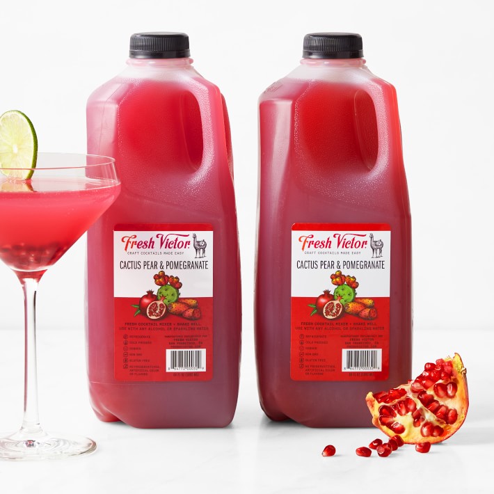 Fresh Victor Cactus Pear & Pomegranate Cocktail Mix, Set of 2, 64oz.