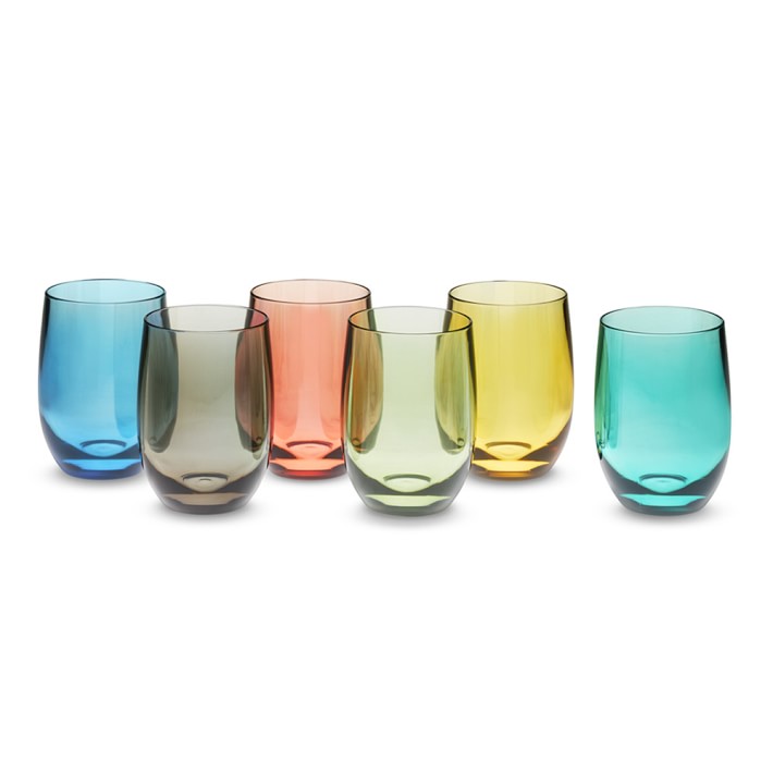 DuraClear Tritan Outdoor Osteria Bordeaux Glasses, Multicolored