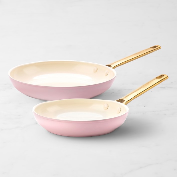 GreenPan Reserve Fry Pan Set, Blush, 8" & 10"